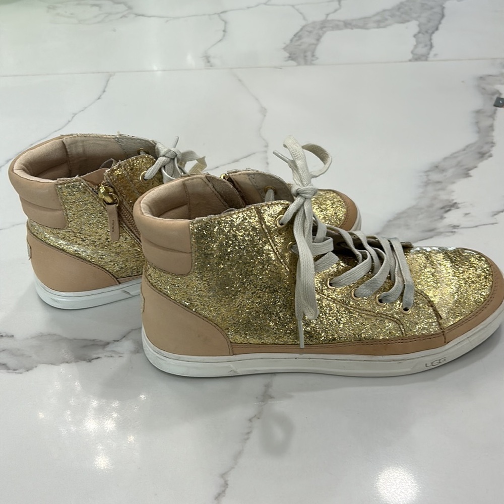 UGG Cradie Glitter Gold Sneakers. Size 9 - Picture 3 of 11